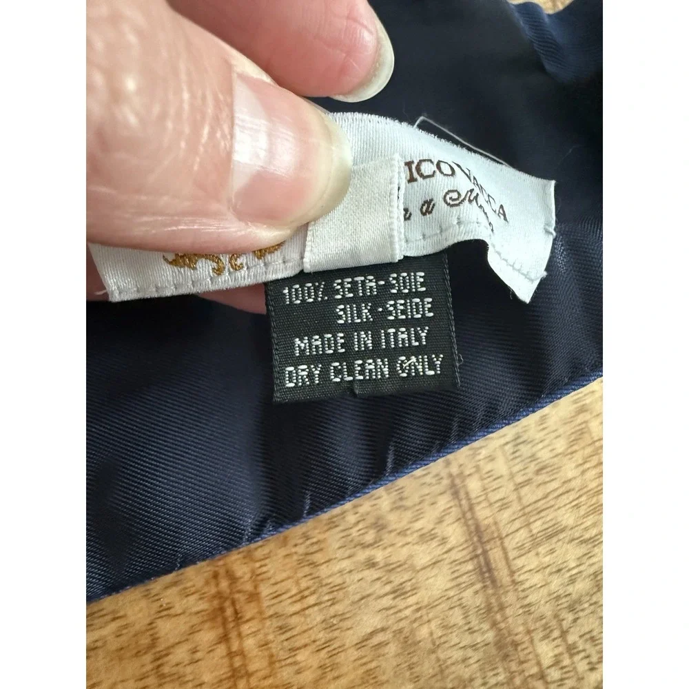 Domenico Vacca Mens XL 100% Silk Royal Blue Cummerbund Made in Italy Tuxedo